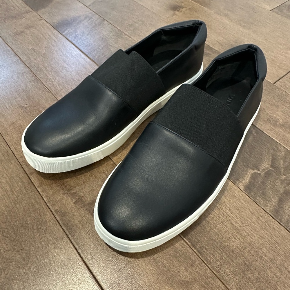 Vince Black Slip-On Shoes
